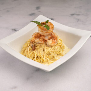 LINGUINI GAMBERI E GORGONZOLA